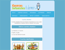 Tablet Screenshot of cuentosinfantilesadormir.com